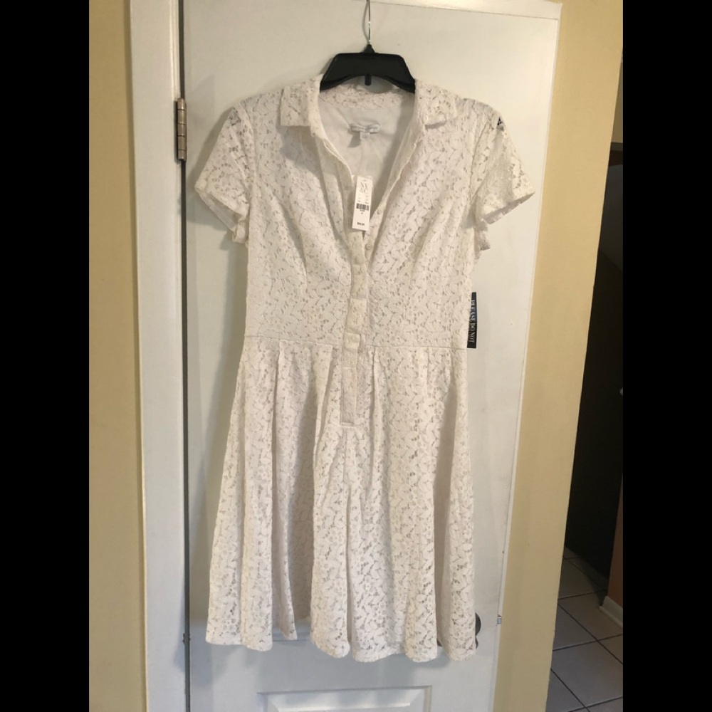 White Laced Dress Above the New NWT